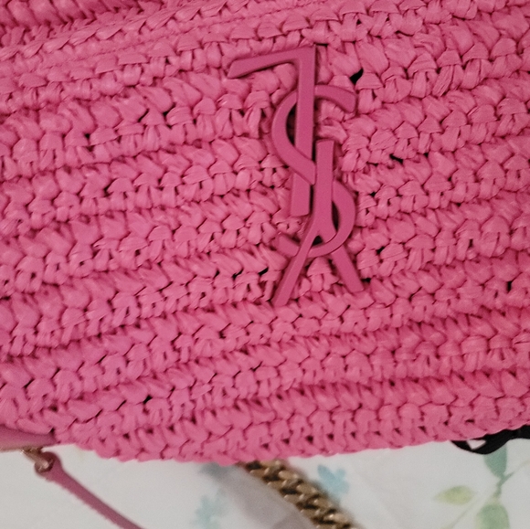 YSL raffia pink bag - Picture 10 of 11